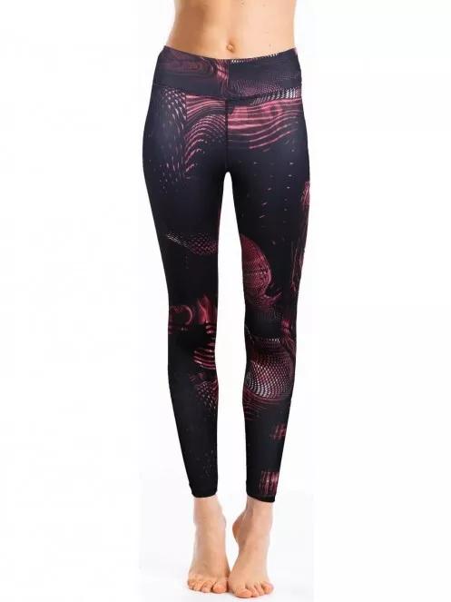 Fundango Leggings Print női sportnadrág fekete színben 2