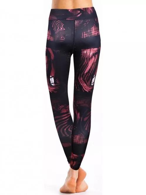 Fundango Leggings Print női sportnadrág fekete színben 3