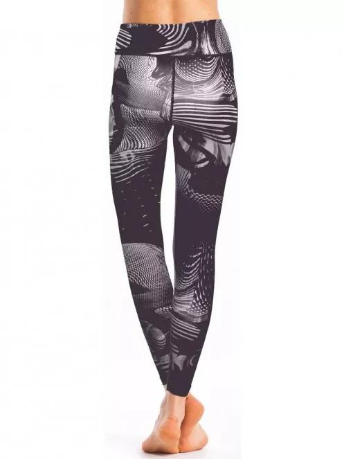 Fundango Leggings Print női sportnadrág fekete színben 3
