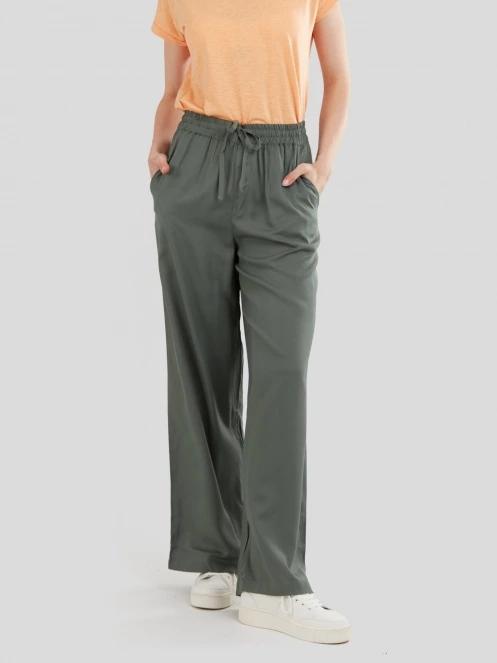 Fundango Poppy Pants női hosszú nadrág oliva színben 2