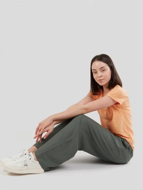 Fundango Poppy Pants női hosszú nadrág oliva színben 5