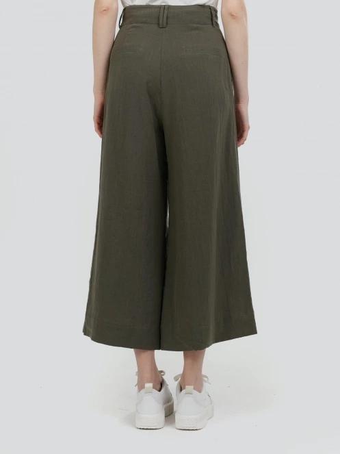 Fundango Piper Pants női hosszú nadrág oliva színben 3