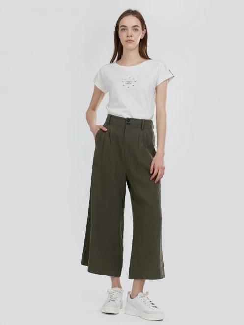Fundango Piper Pants női hosszú nadrág oliva színben 4