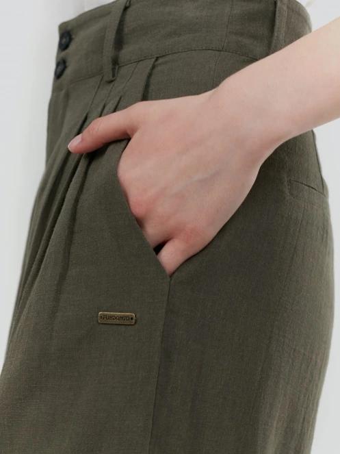 Fundango Piper Pants női hosszú nadrág oliva színben 6