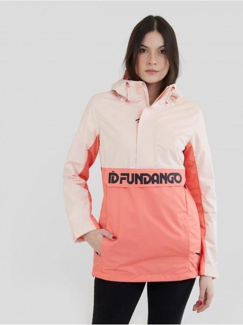 Fundango Betula Logo Anorak női esőkabát rózsaszín színben 2