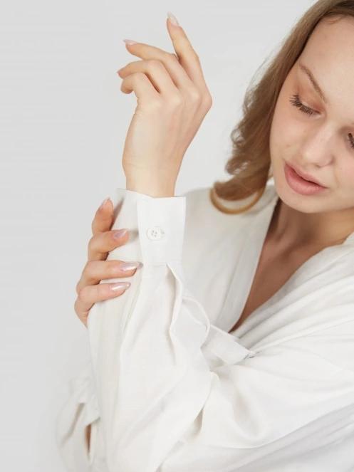 Fundango Athene Cover-up női hosszú ujjú ing fehér színben 10