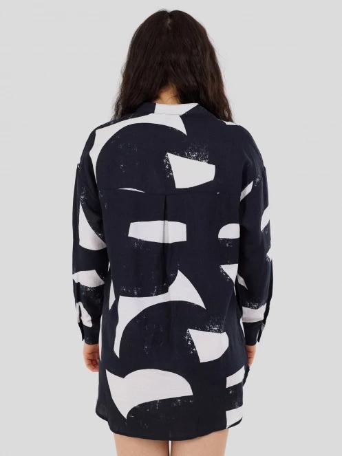 Fundango Athene Cover-up női hosszú ujjú ing fekete színben 3