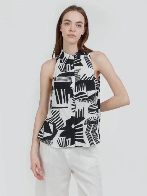 Fundango Myrto Sleeveless Shirt női blúz fekete színben 2