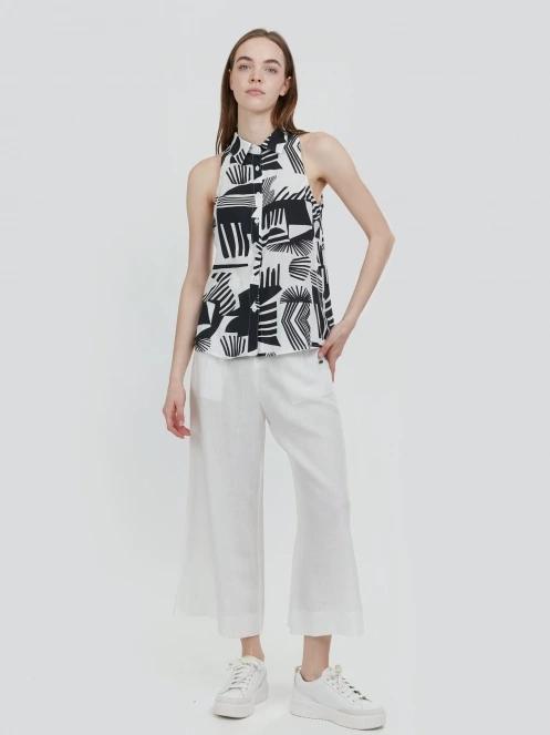 Fundango Myrto Sleeveless Shirt női blúz fekete színben 4