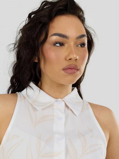 Fundango Myrto Sleeveless Shirt női ujjatlan póló homok színben 6