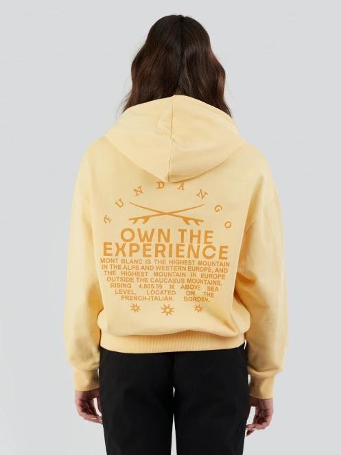 Fundango Lopez Sweatshirt női kapucnis pulóver sárga színben 3