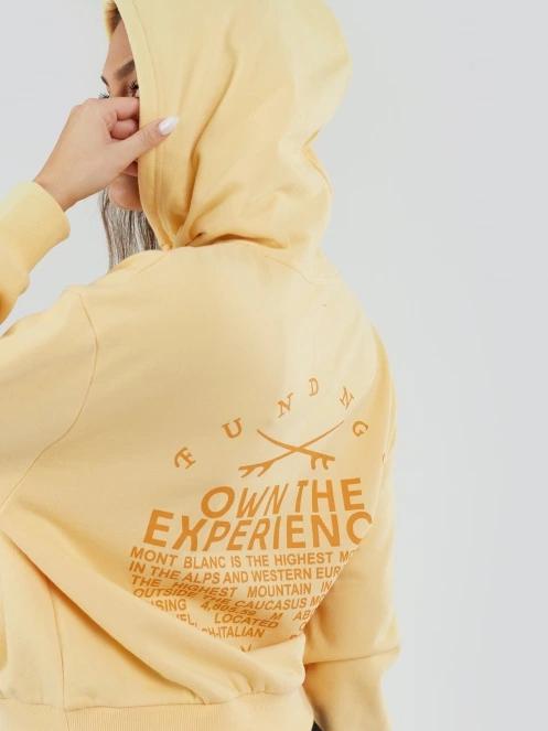 Fundango Lopez Sweatshirt női kapucnis pulóver sárga színben 8