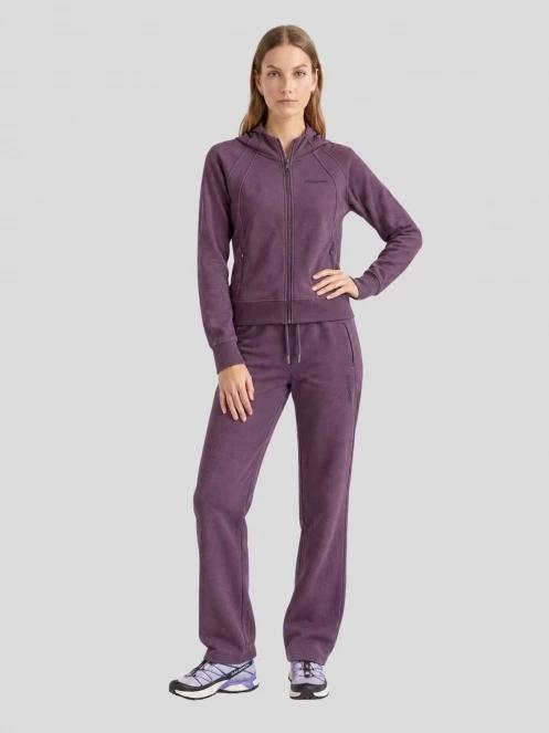 Fundango Coreline Full-Zip Sweater női kapucnis pulóver lila színben 4