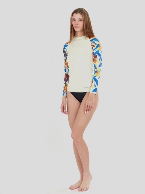 Fundango Joyce Long Sleeve Rashguard női hosszú ujjú lycra szürke színben 4