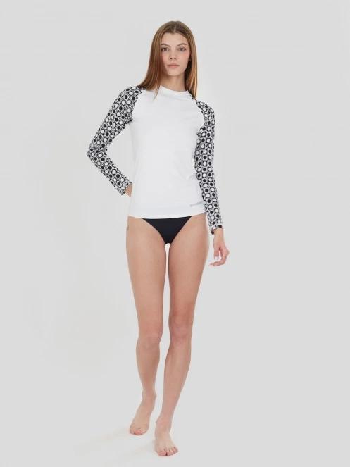 Fundango Joyce Long Sleeve Rashguard női hosszú ujjú lycra fehér színben 4
