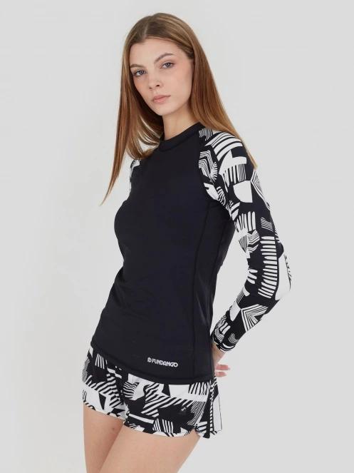 Fundango Joyce Long Sleeve Rashguard női hosszú ujjú lycra fekete színben 5