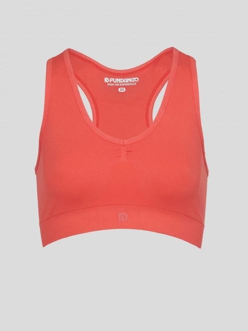 Fundango Seamless Sport Bra női sportmelltartó narancssárga színben 8