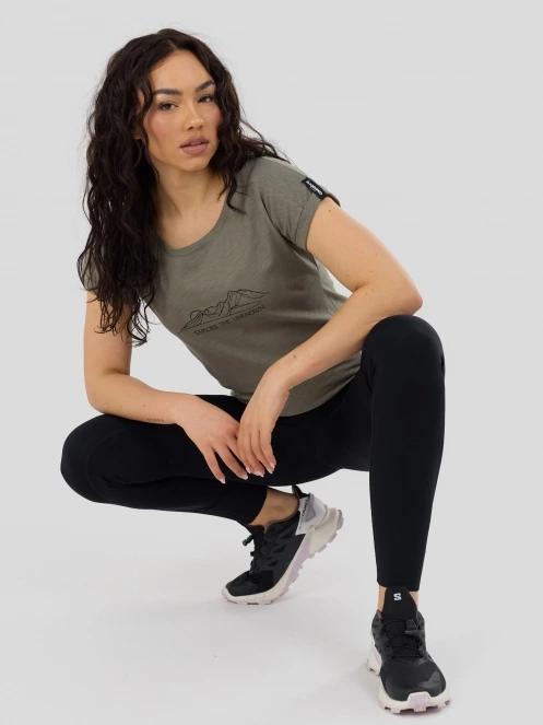 Fundango Lima II T-shirt női rövid ujjú póló oliva színben 5