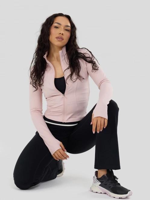 Fundango Flop Zip Up Top női hosszú ujjú sport póló rózsaszín színben 2