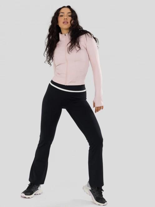 Fundango Flop Zip Up Top női hosszú ujjú sport póló rózsaszín színben 4