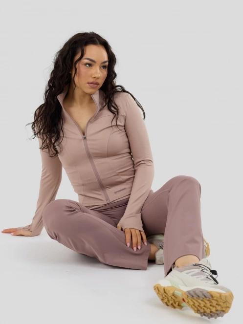 Fundango Flop Zip Up Top női hosszú ujjú sport póló rózsaszín színben 5