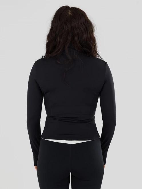 Fundango Flop Zip Up Top női hosszú ujjú sport póló fekete színben 3