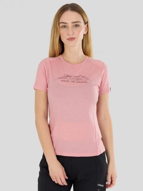 Fundango Reinga Merino T-shirt női aláöltöző felső rózsaszín színben 2
