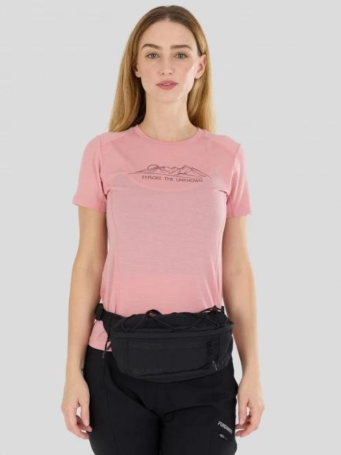 Fundango Reinga Merino T-shirt női aláöltöző felső rózsaszín színben 6