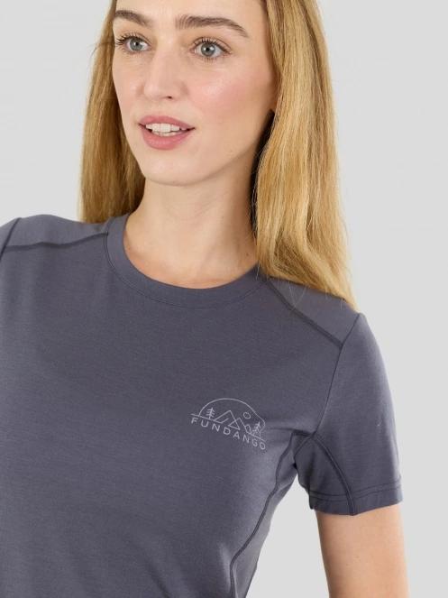 Fundango Reinga Merino T-shirt női aláöltöző felső kék színben 6