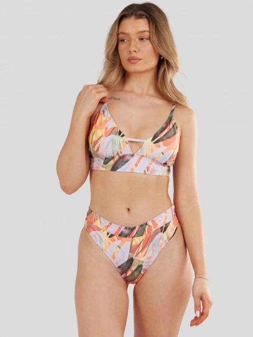 Fundango Sahara V-neck Cami Top női bikini felső lila színben 5