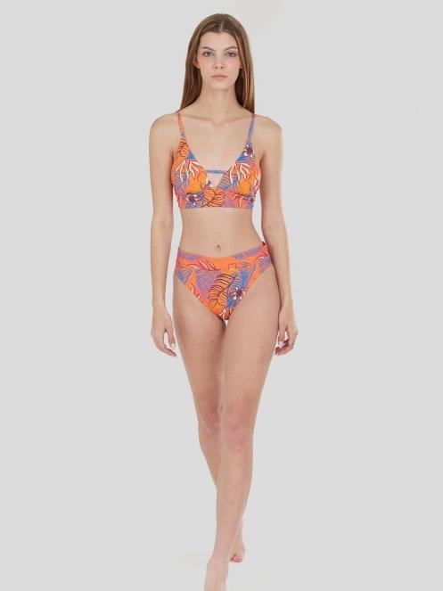 Fundango Sahara V-neck Cami Top női bikini felső rózsaszín színben 4