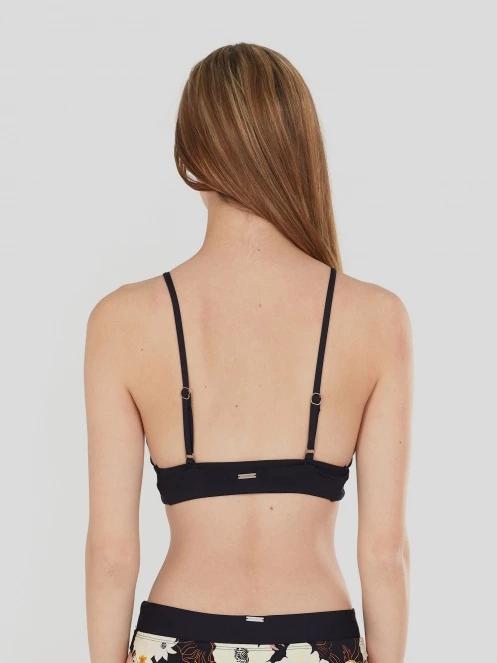 Fundango Sahara V-neck Cami Top női bikini felső fekete színben 3