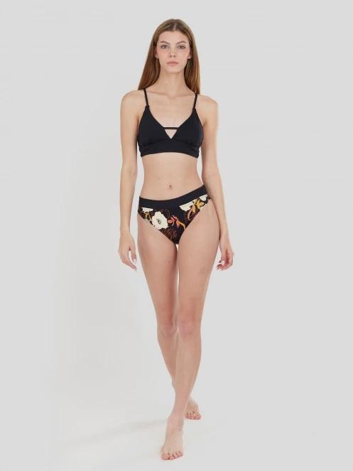 Fundango Sahara V-neck Cami Top női bikini felső fekete színben 4