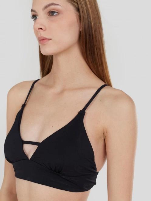 Fundango Sahara V-neck Cami Top női bikini felső fekete színben 5