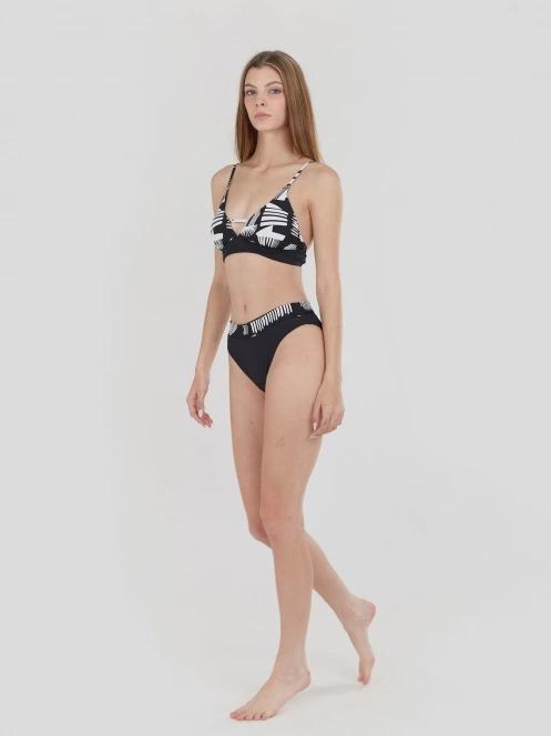 Fundango Sahara V-neck Cami Top női bikini felső fekete színben 4