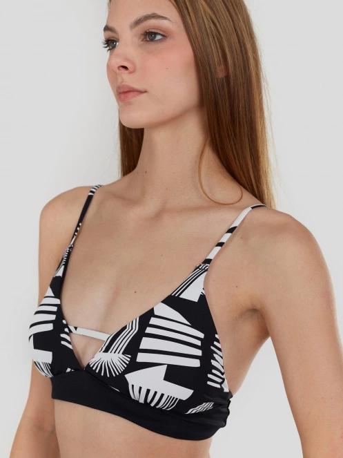 Fundango Sahara V-neck Cami Top női bikini felső fekete színben 5