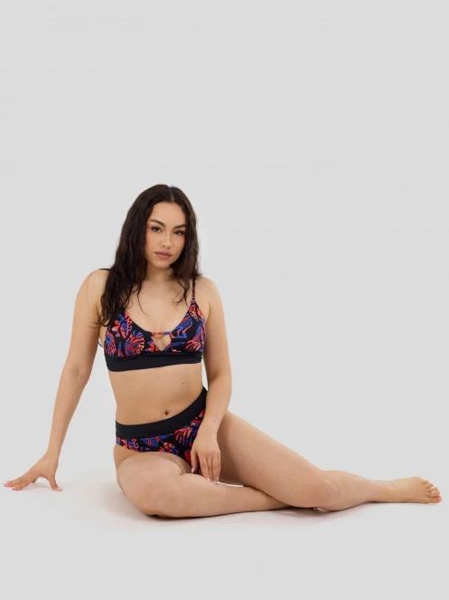 Fundango Sahara V-Neck Cami Top női bikini felső fekete színben 3