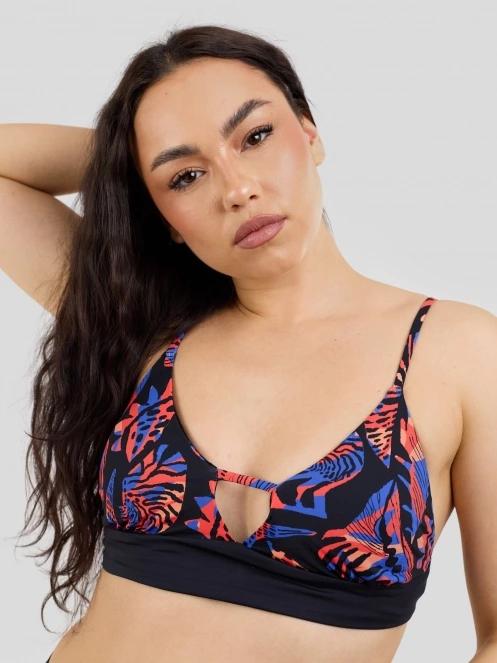 Fundango Sahara V-Neck Cami Top női bikini felső fekete színben 6