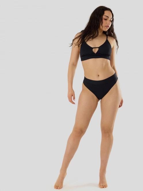 Fundango Sahara V-Neck Cami Top női bikini felső fekete színben 5