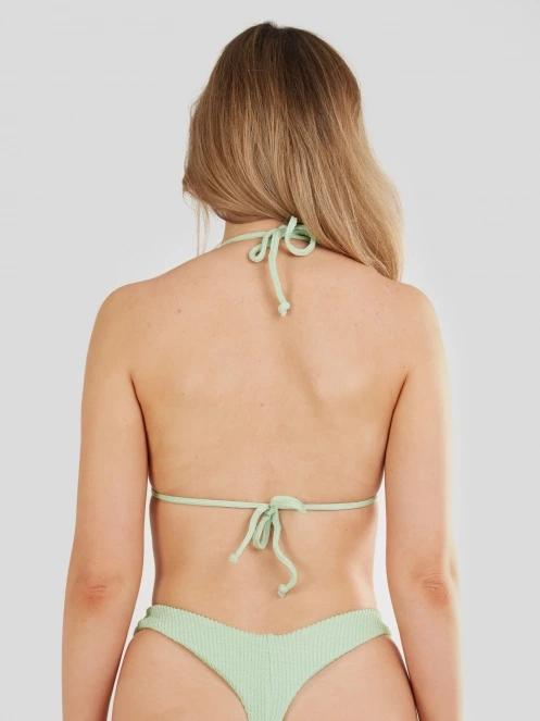 Fundango Innisfil Triangle Jacquard Top női bikini felső zöld színben 3