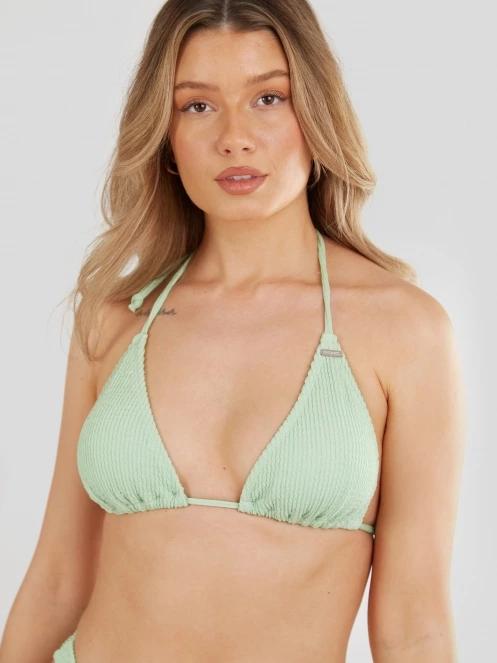 Fundango Innisfil Triangle Jacquard Top női bikini felső zöld színben 5