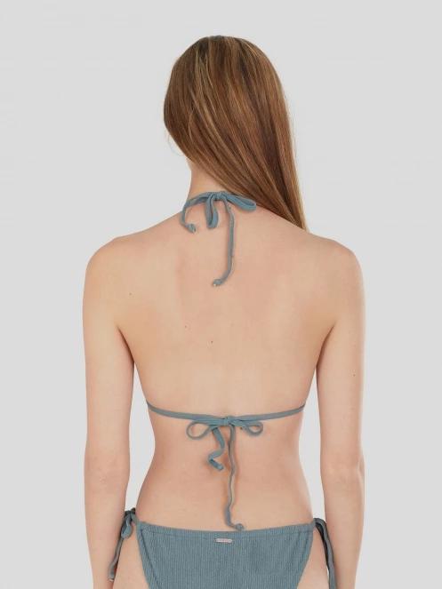 Fundango Innisfil Triangle Jacquard Top női bikini felső zöld színben 3
