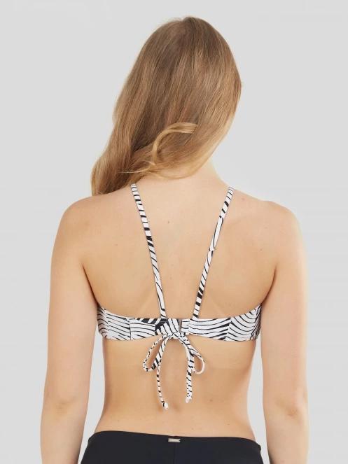 Fundango Hogg High Neck Top női bikini felső fehér színben 3