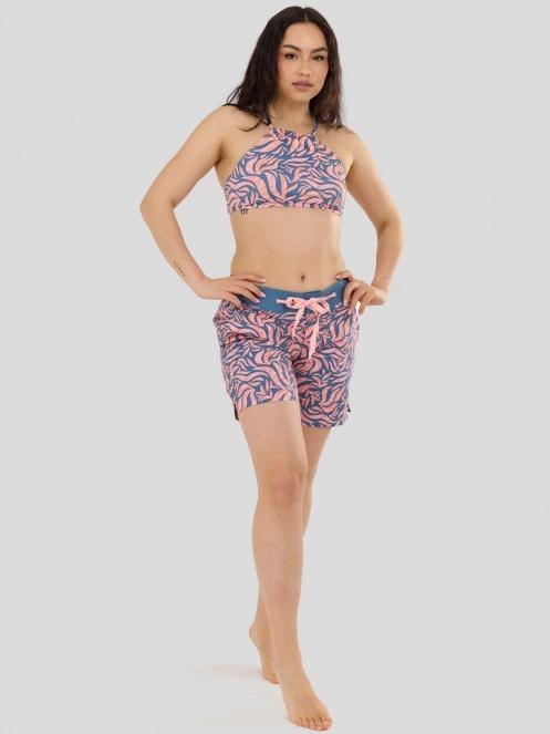 Fundango Hogg High Neck Top női bikini felső sötétkék színben 4