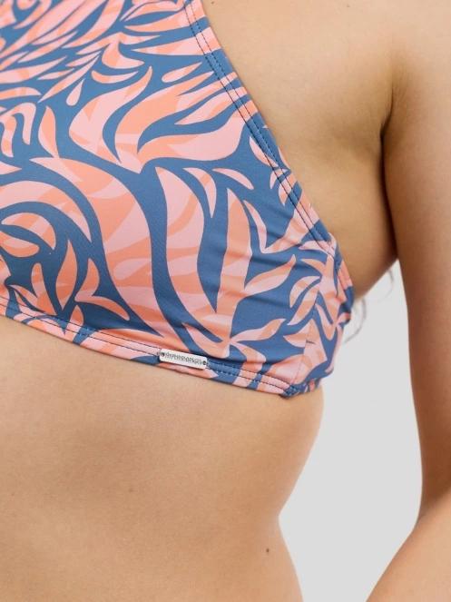 Fundango Hogg High Neck Top női bikini felső sötétkék színben 7