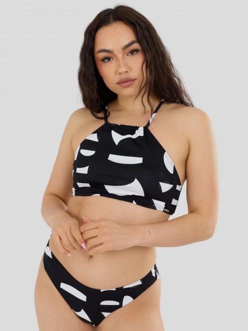 Fundango Hogg High Neck Top női bikini felső fekete színben 2