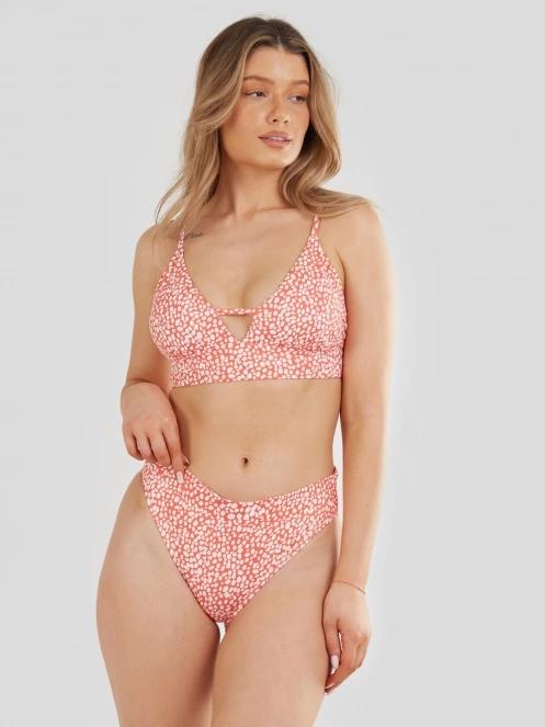Fundango Sahara Mid Waist Full Bottoms női bikini alsó piros színben 6