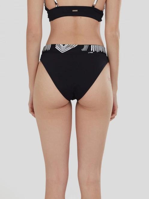Fundango Sahara Mid Waist Full Bottom női bikini alsó fekete színben 3