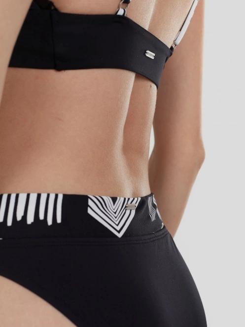 Fundango Sahara Mid Waist Full Bottom női bikini alsó fekete színben 5