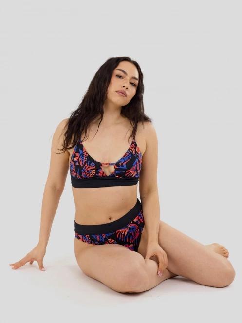 Fundango Sahara Midwaist Full Bottom női bikini alsó fekete színben 5